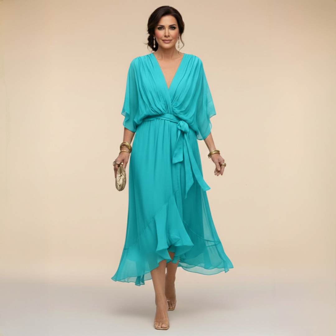 MARTA™ | CHIFFON V-NECK DRESS