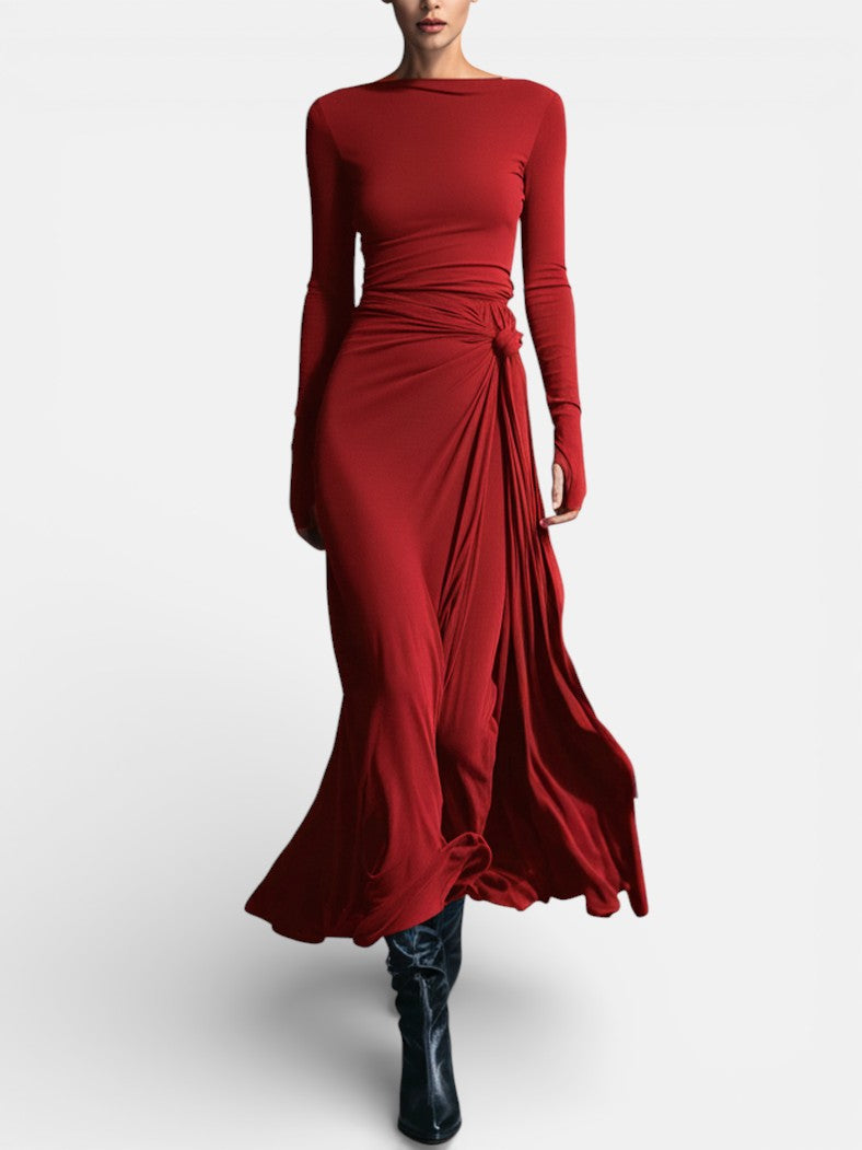 NAIARA ❘ MAXI DRESS WITH SIDE KNOT
