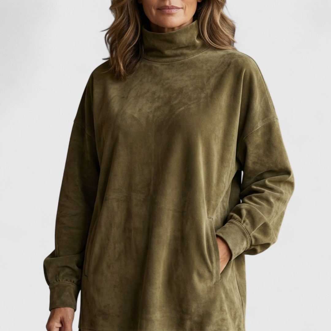 Sheri | Cozy Suede Fringe Dress