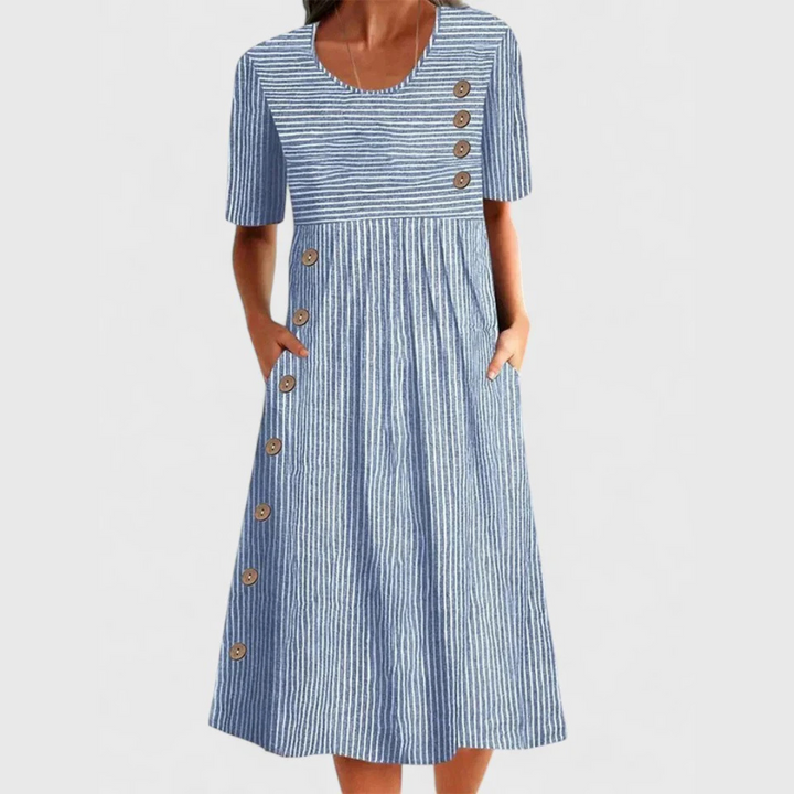 Harper™ | Striped Midi Dress