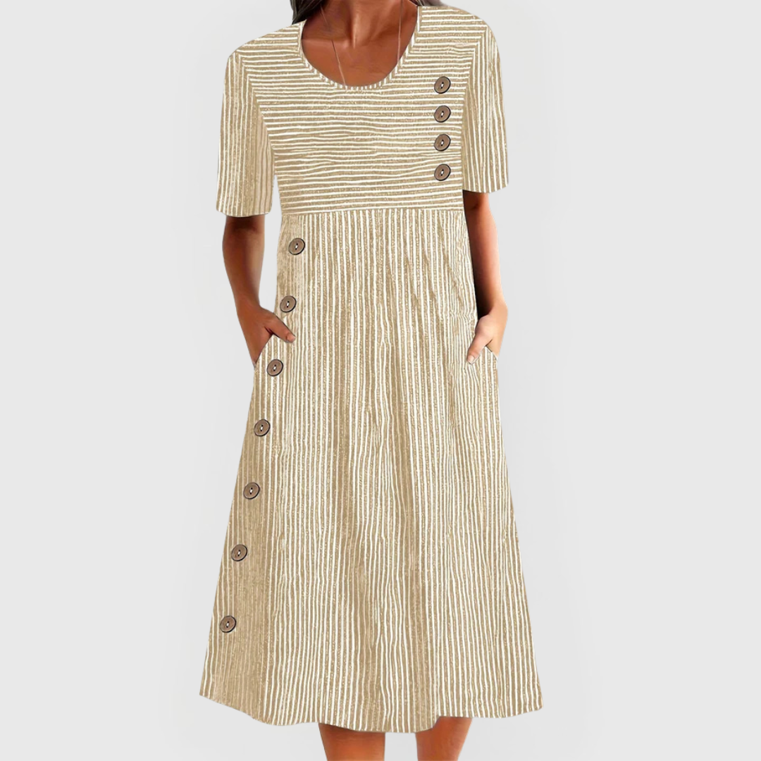 Harper™ | Striped Midi Dress