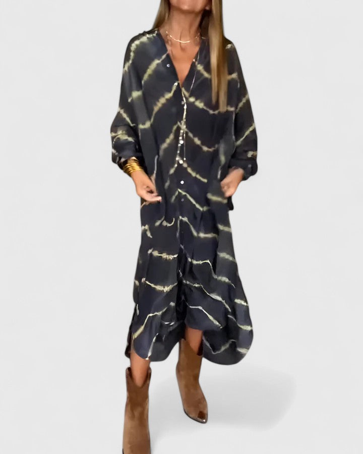 Victoria™ | Elegant Boho Striped Maxi