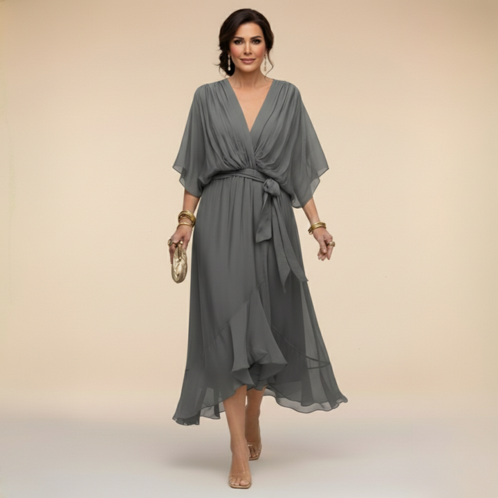 MARTA™ | CHIFFON V-NECK DRESS