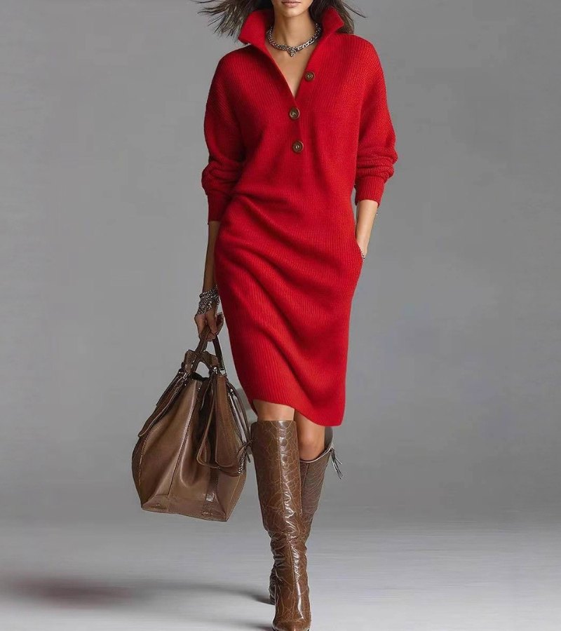Carmen | Warm Knit Dress Elegant and Comfortable