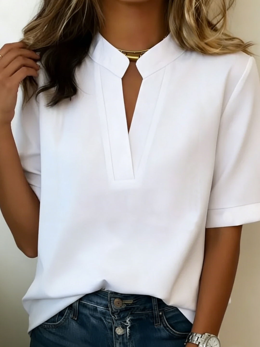 Elena | Relaxed Short Sleeve Shirt