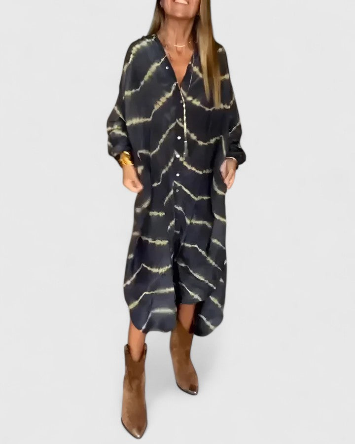Victoria™ | Elegant Boho Striped Maxi