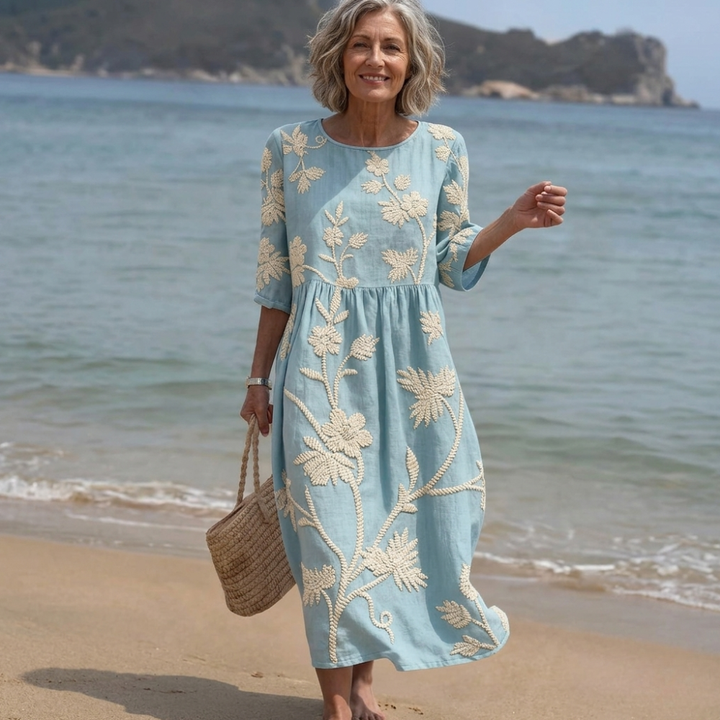 RAQUEL | Elegant Floral Midi Dress