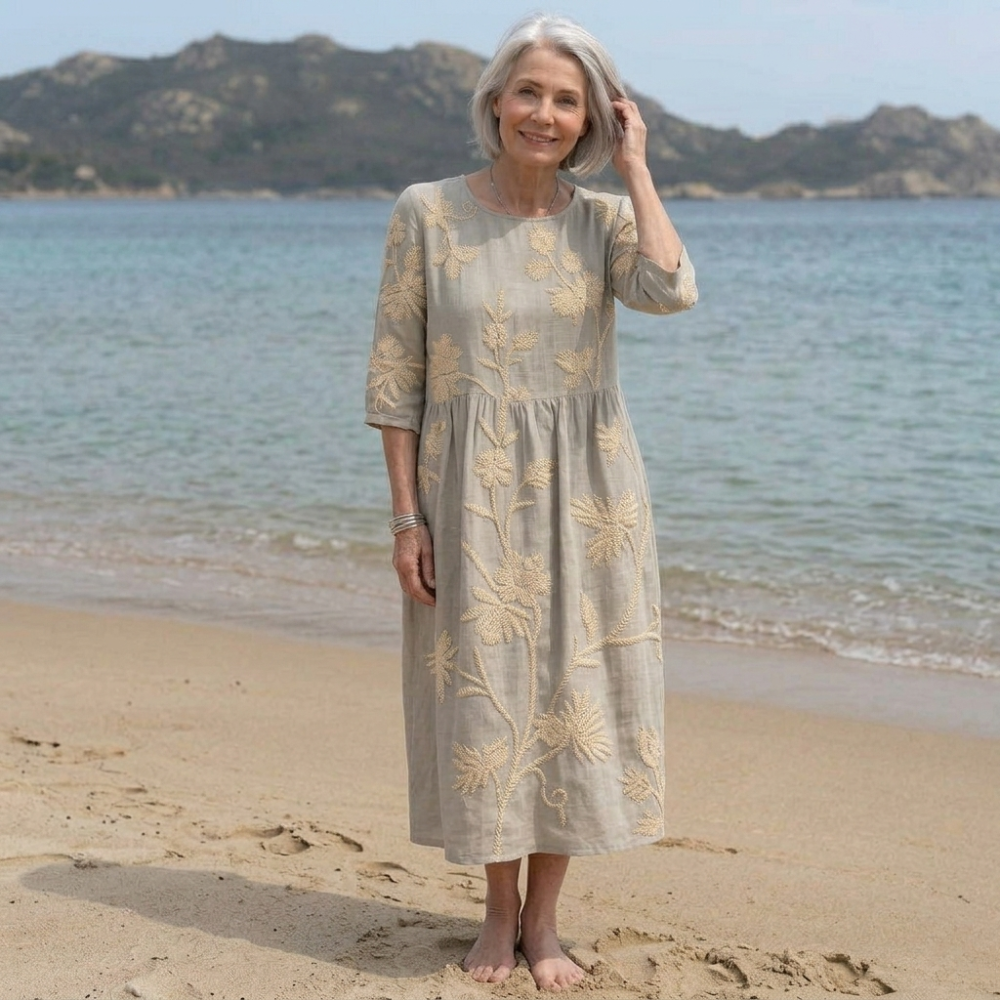 RAQUEL | Elegant Floral Midi Dress