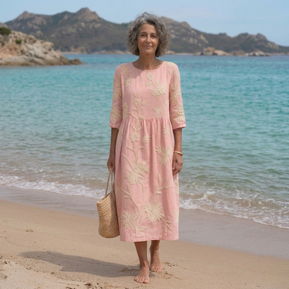 RAQUEL | Elegant Floral Midi Dress