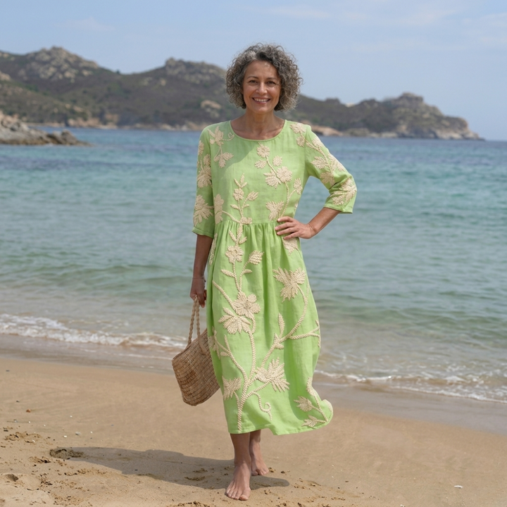 RAQUEL | Elegant Floral Midi Dress