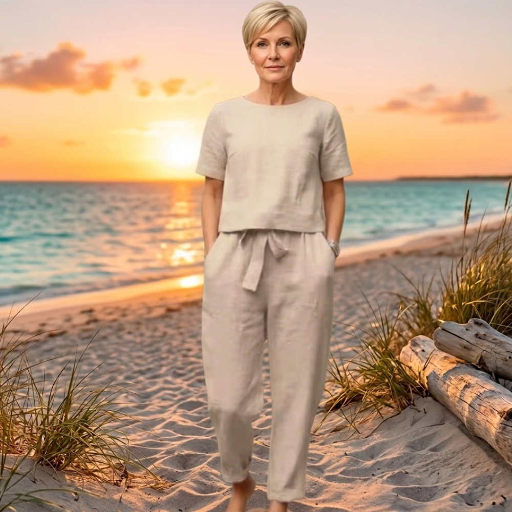 Eleanor Linen Set | Elegant Summer Two-Piece for Women