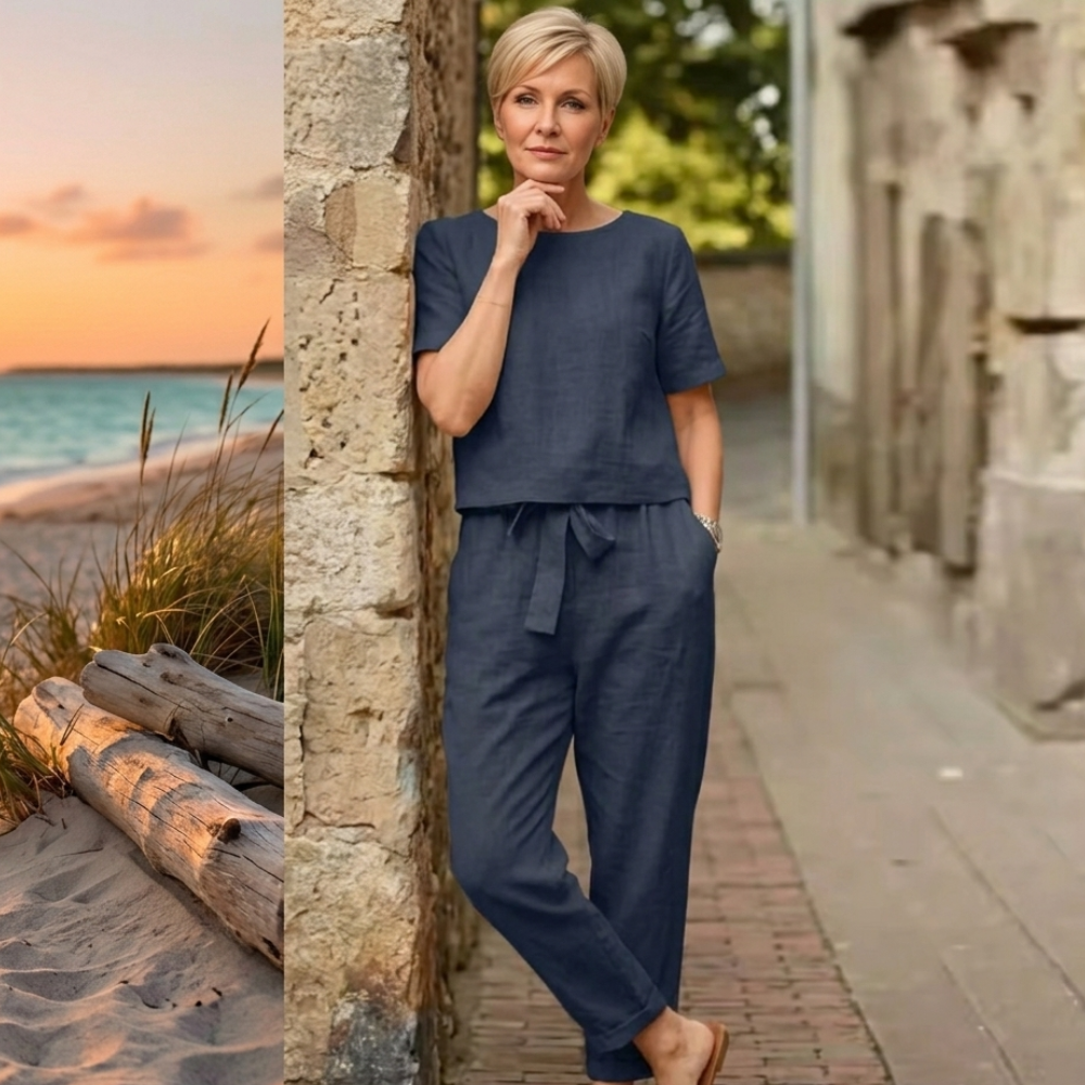 Eleanor Linen Set | Elegant Summer Two-Piece for Women