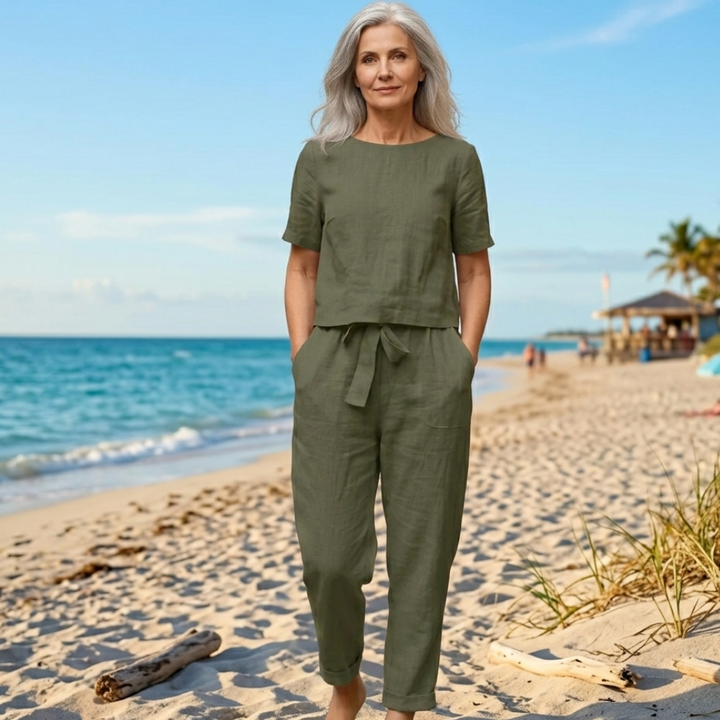 Eleanor Linen Set | Elegant Summer Two-Piece for Women