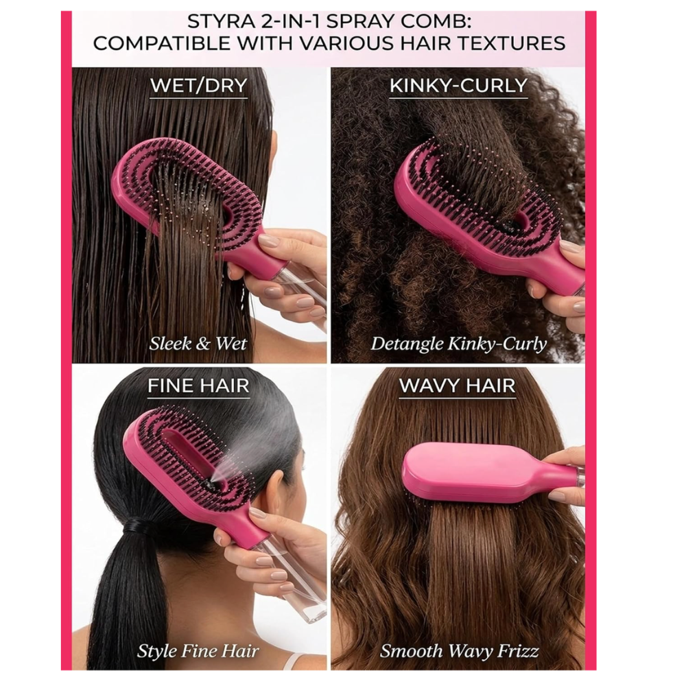 Nora | 2-in-1 Detangling Spray Brush