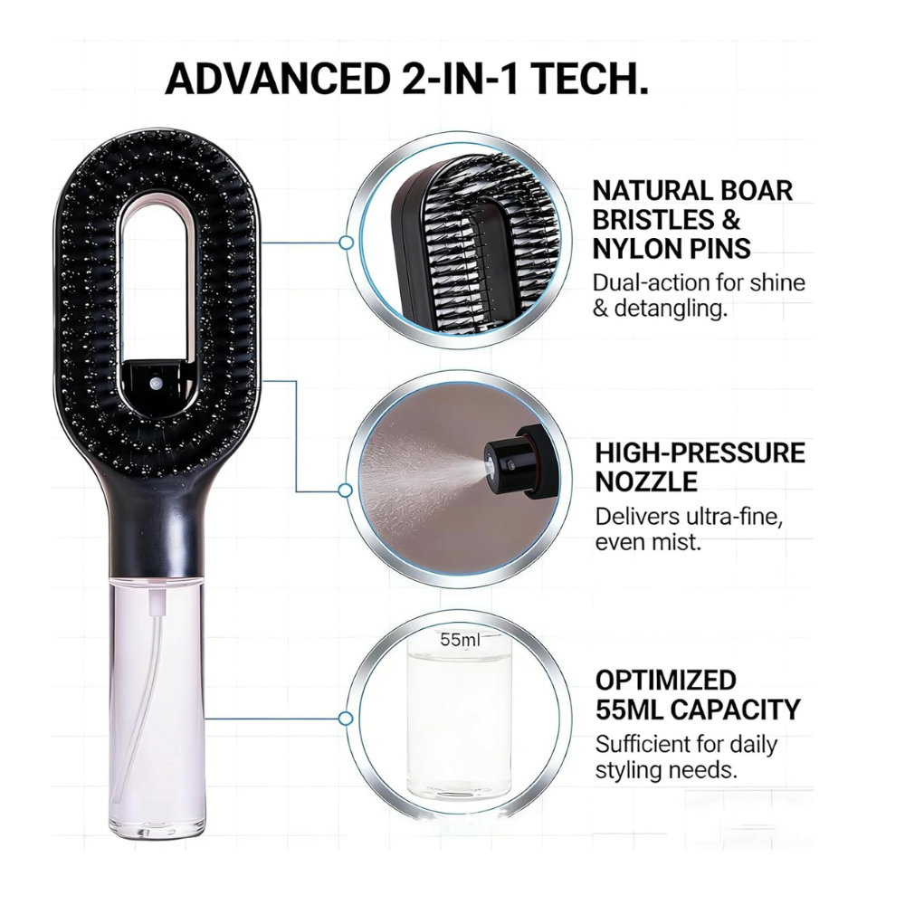 Nora | 2-in-1 Detangling Spray Brush