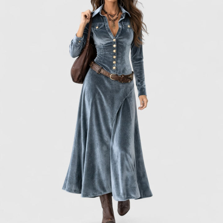 Vena™ | Modern Flowing Maxi Dress