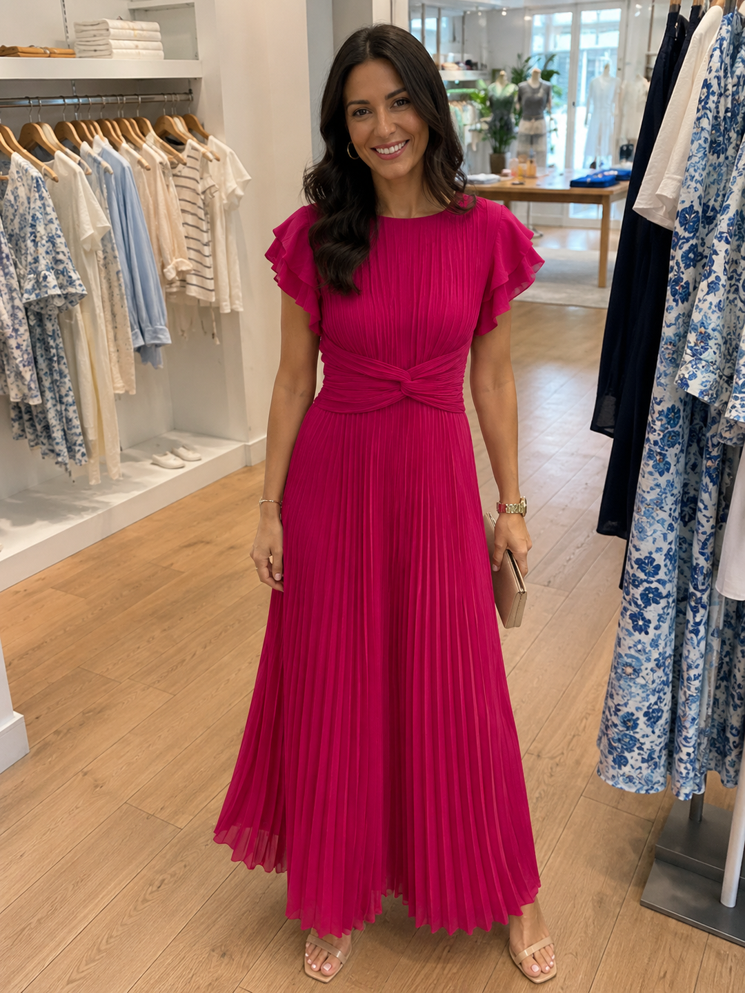 Seraphina | Elegant Pleated Maxi Dress
