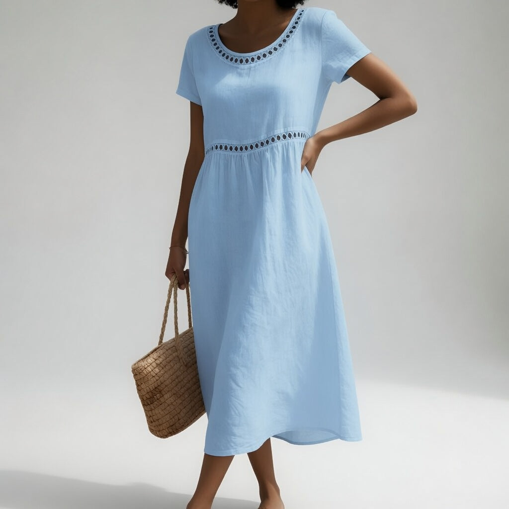 Rosalie | Embroidered Midi Dress