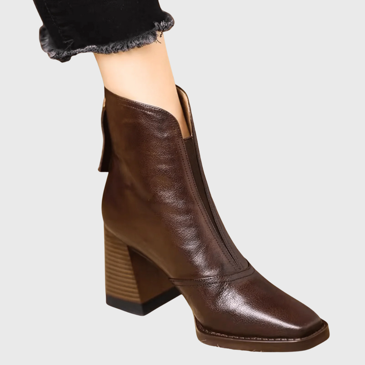 Claudia | Premium Ankle Boots with a Mid Heel