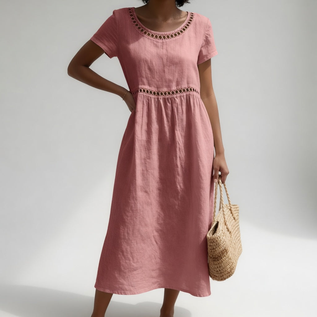 Rosalie | Embroidered Midi Dress