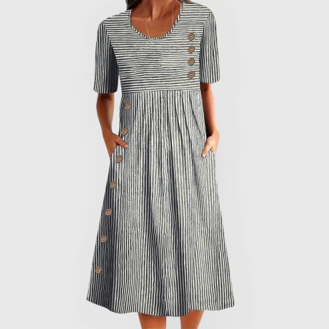 Harper™ | Striped Midi Dress