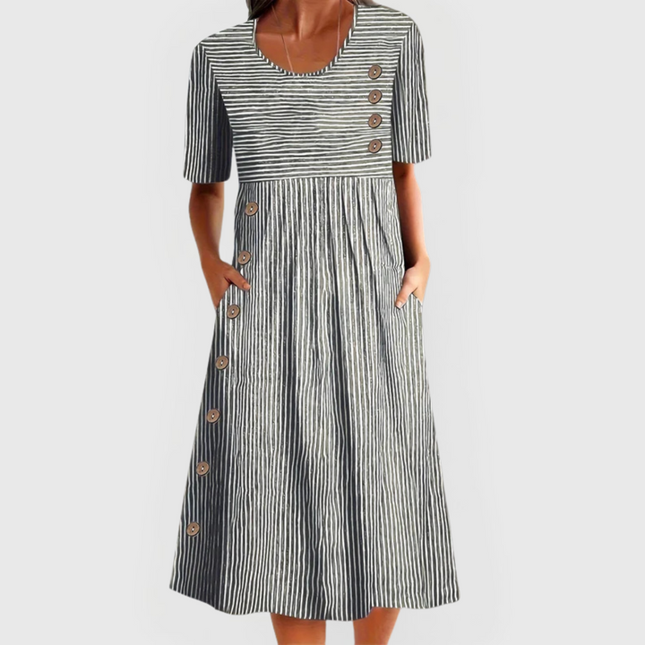 Harper™ | Striped Midi Dress