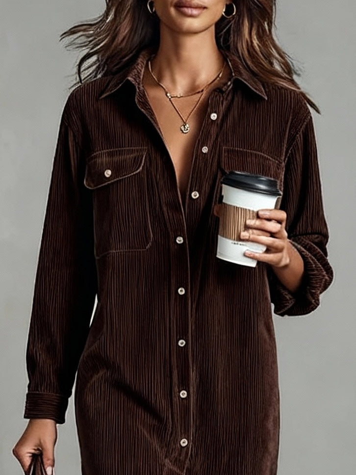 Anna | Loose Corduroy Dress