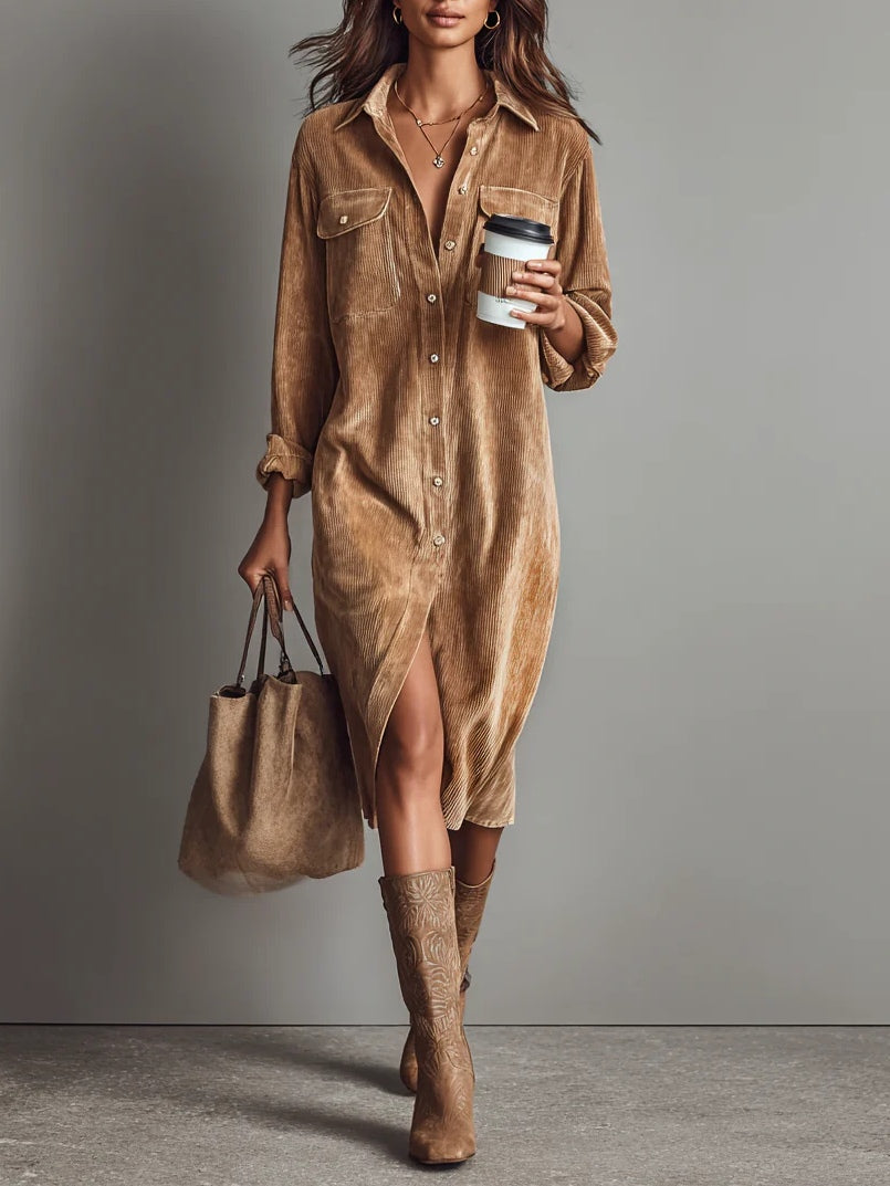 Anna | Loose Corduroy Dress