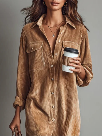 Anna | Loose Corduroy Dress