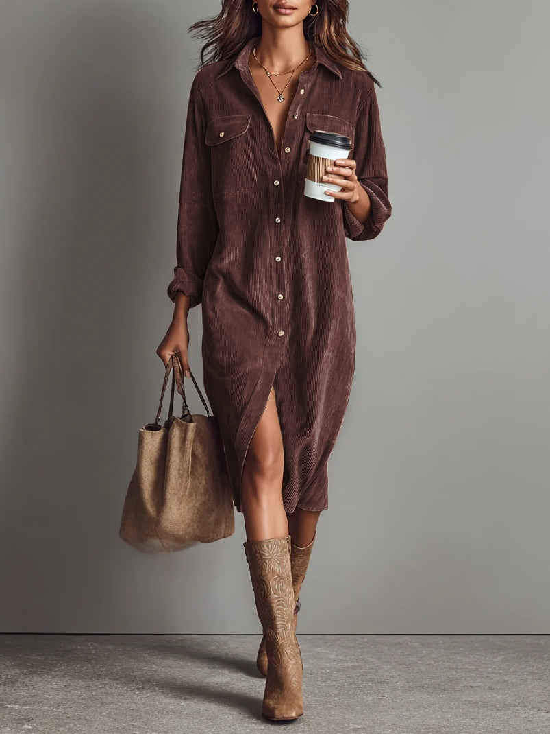 Anna | Loose Corduroy Dress