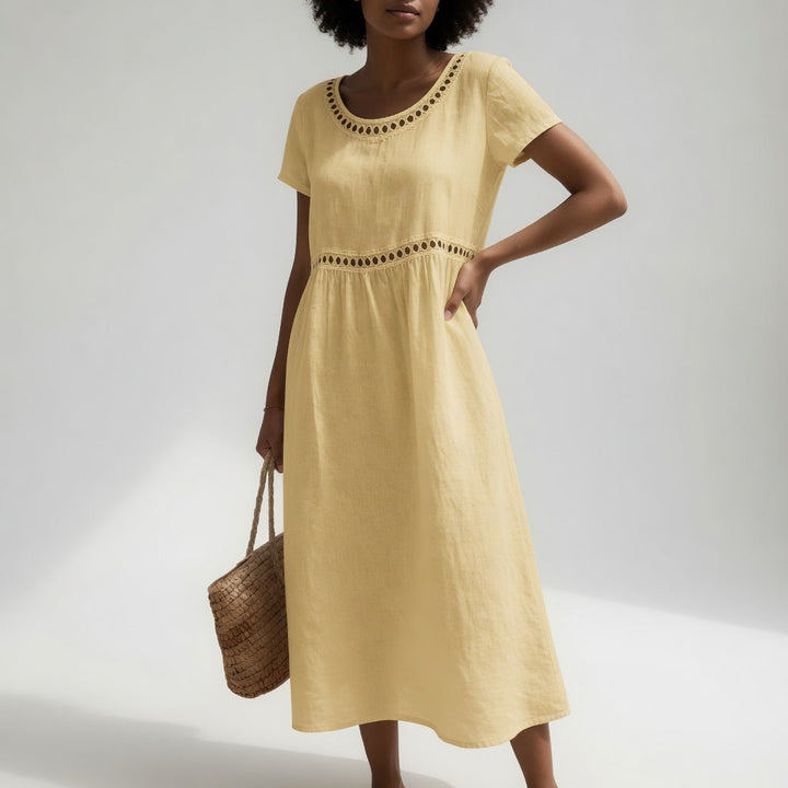 Rosalie | Embroidered Midi Dress