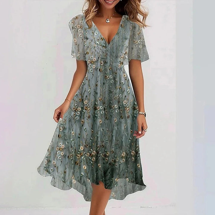 Yara | Soft Green Gradient Dress