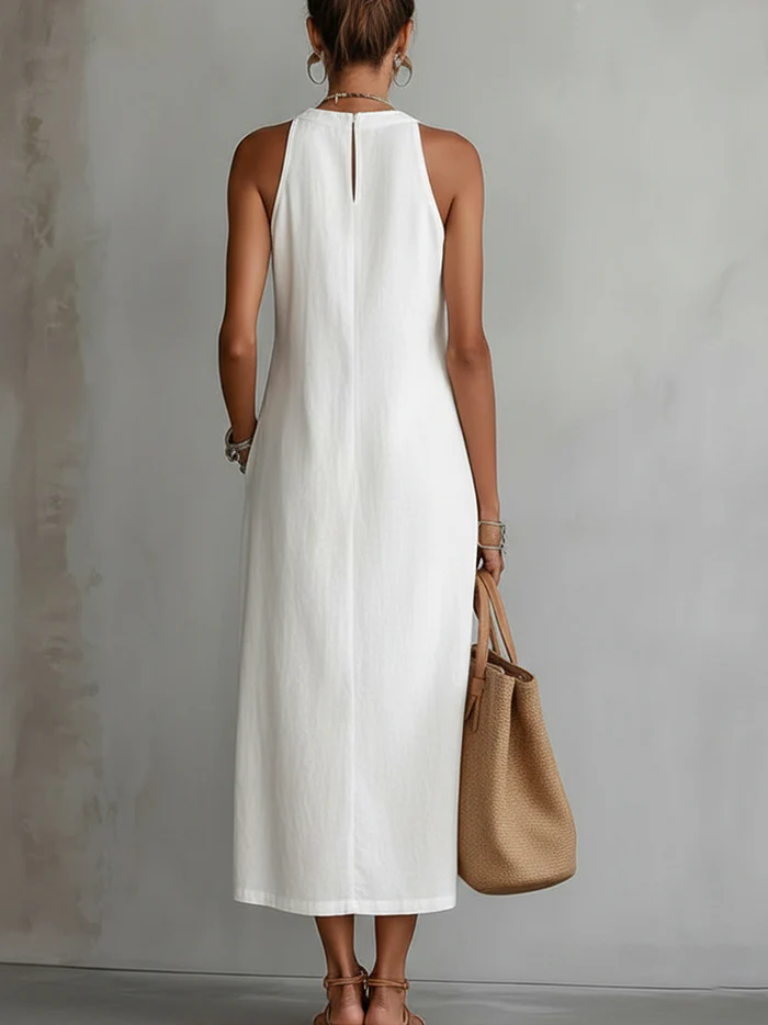 Clara™ | Relaxed Linen Midi Dress
