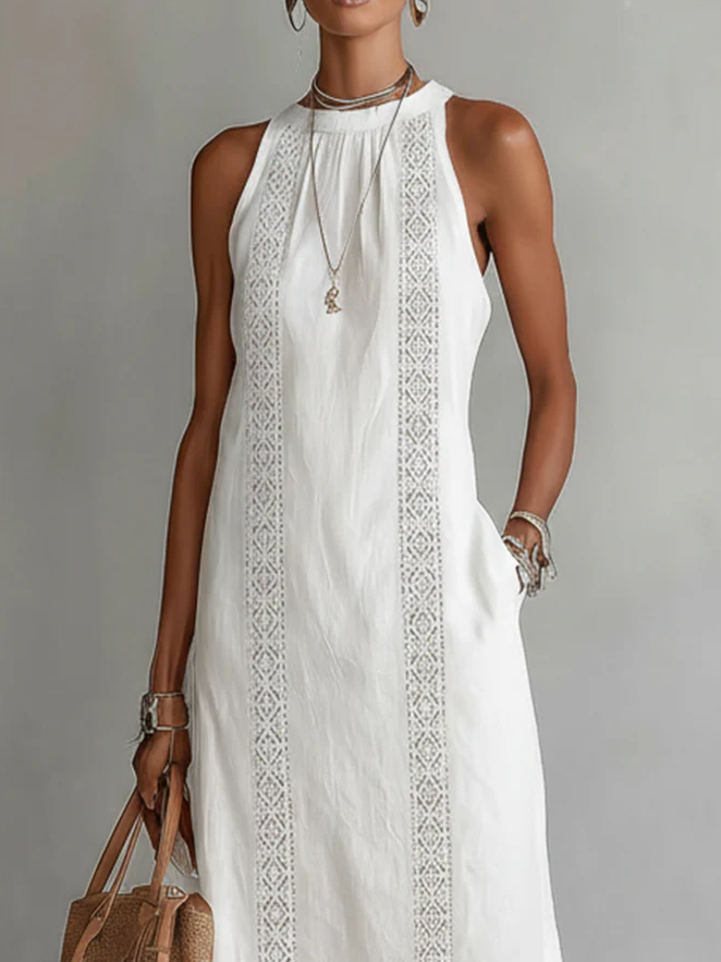 Clara™ | Relaxed Linen Midi Dress