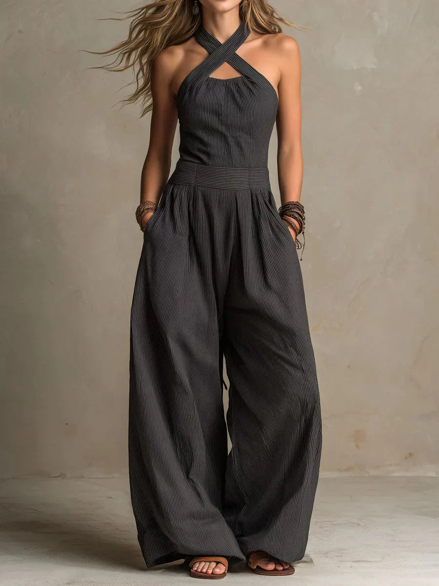 Ariana Wide Leg Halter Jumpsuit lifestyle photo