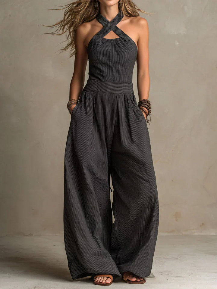 Ariana Wide Leg Halter Jumpsuit lifestyle photo