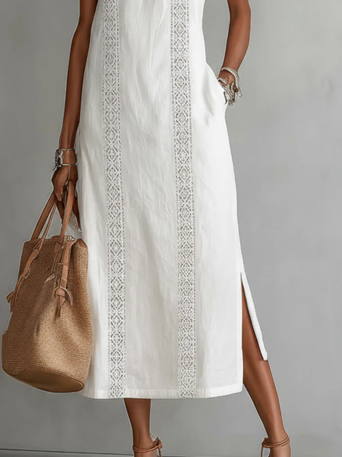Clara™ | Relaxed Linen Midi Dress