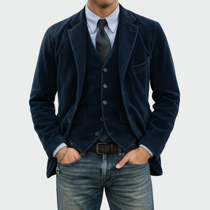 Tom | 2-Piece Set: Velvet Blazer & Vest