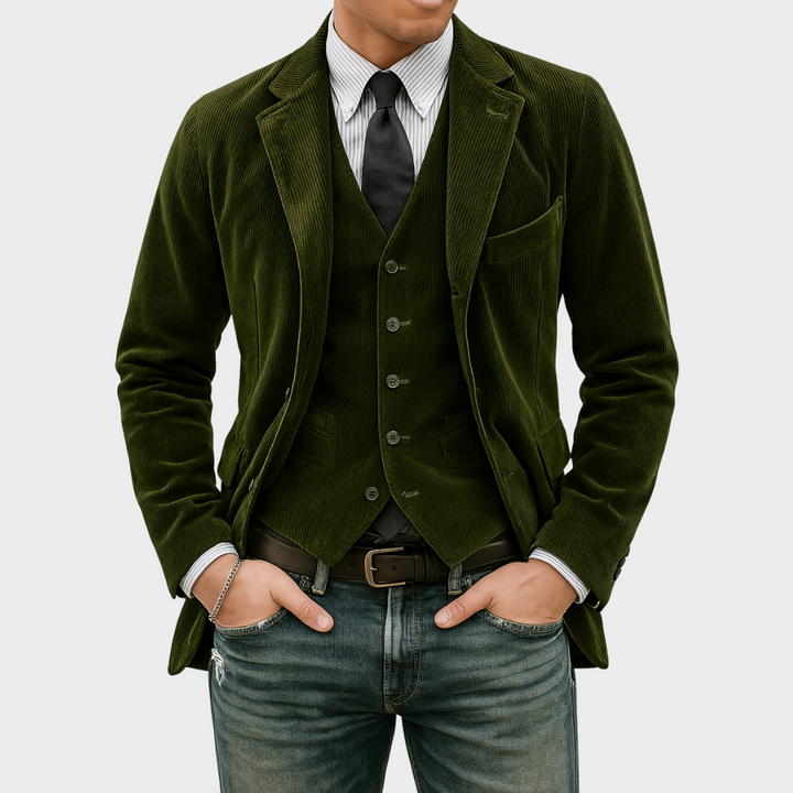 Tom | 2-Piece Set: Velvet Blazer & Vest