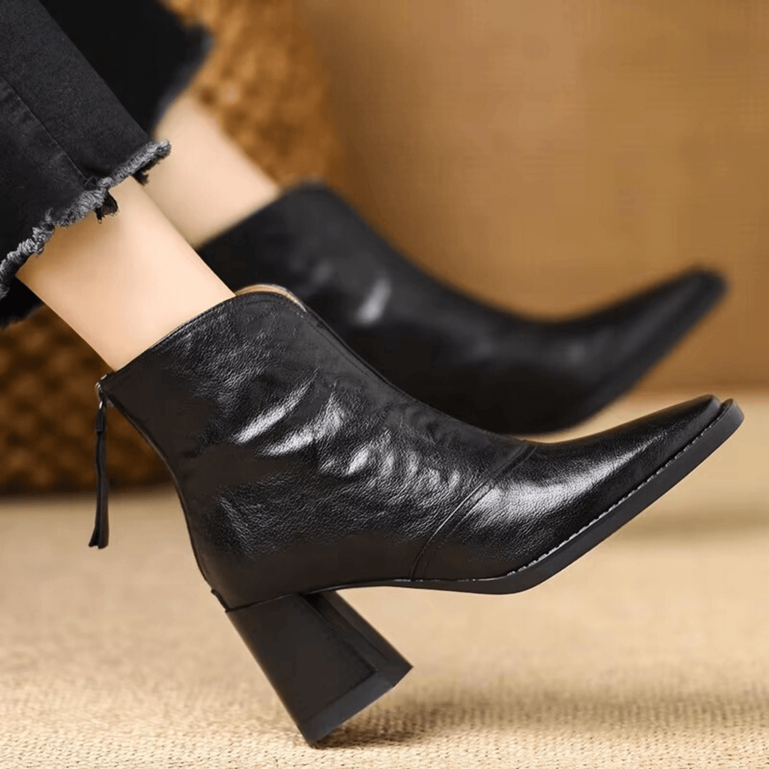 Claudia | Premium Ankle Boots with a Mid Heel