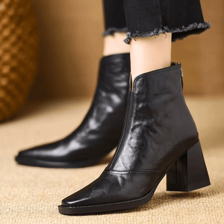 Claudia | Premium Ankle Boots with a Mid Heel