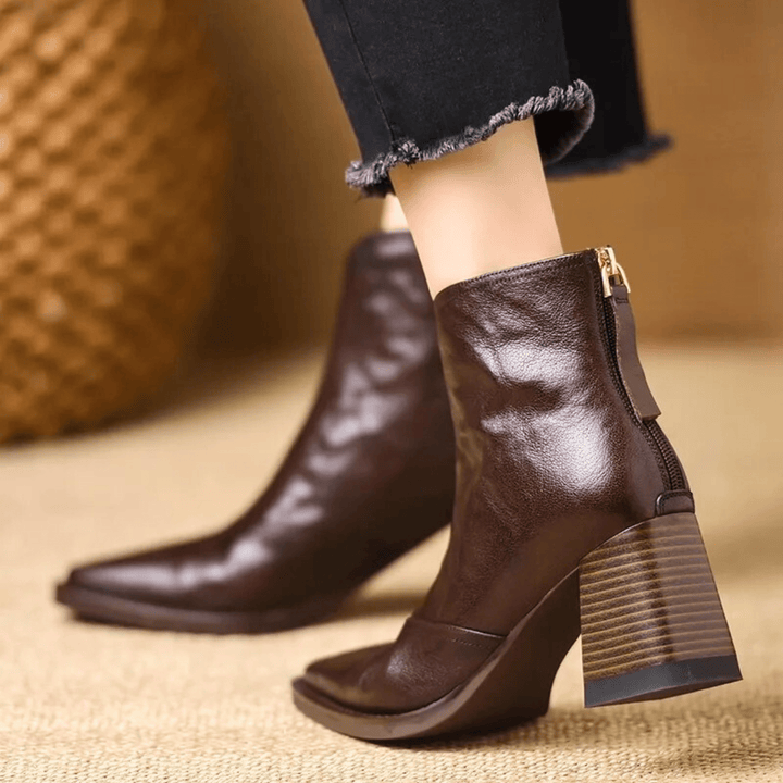 Claudia | Premium Ankle Boots with a Mid Heel