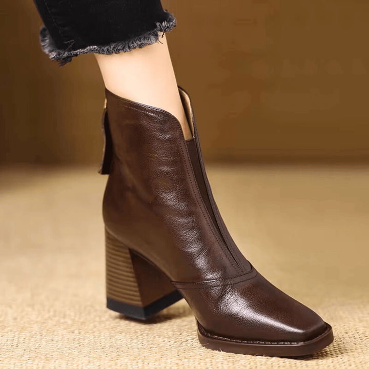Claudia | Premium Ankle Boots with a Mid Heel