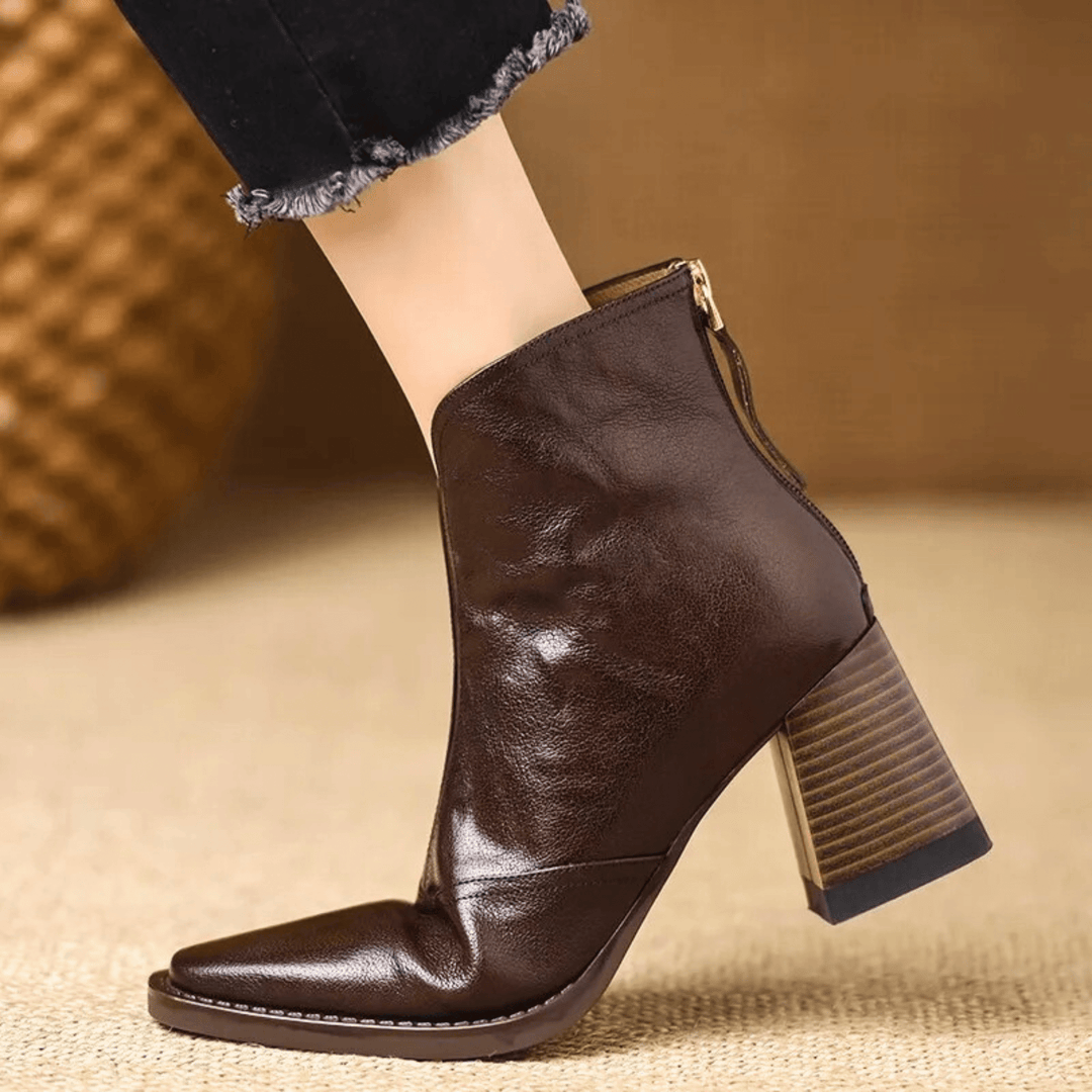 Claudia | Premium Ankle Boots with a Mid Heel
